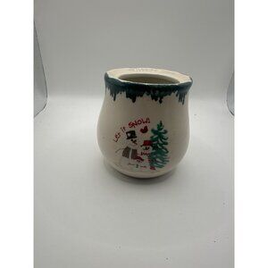 let it Snow flower vase